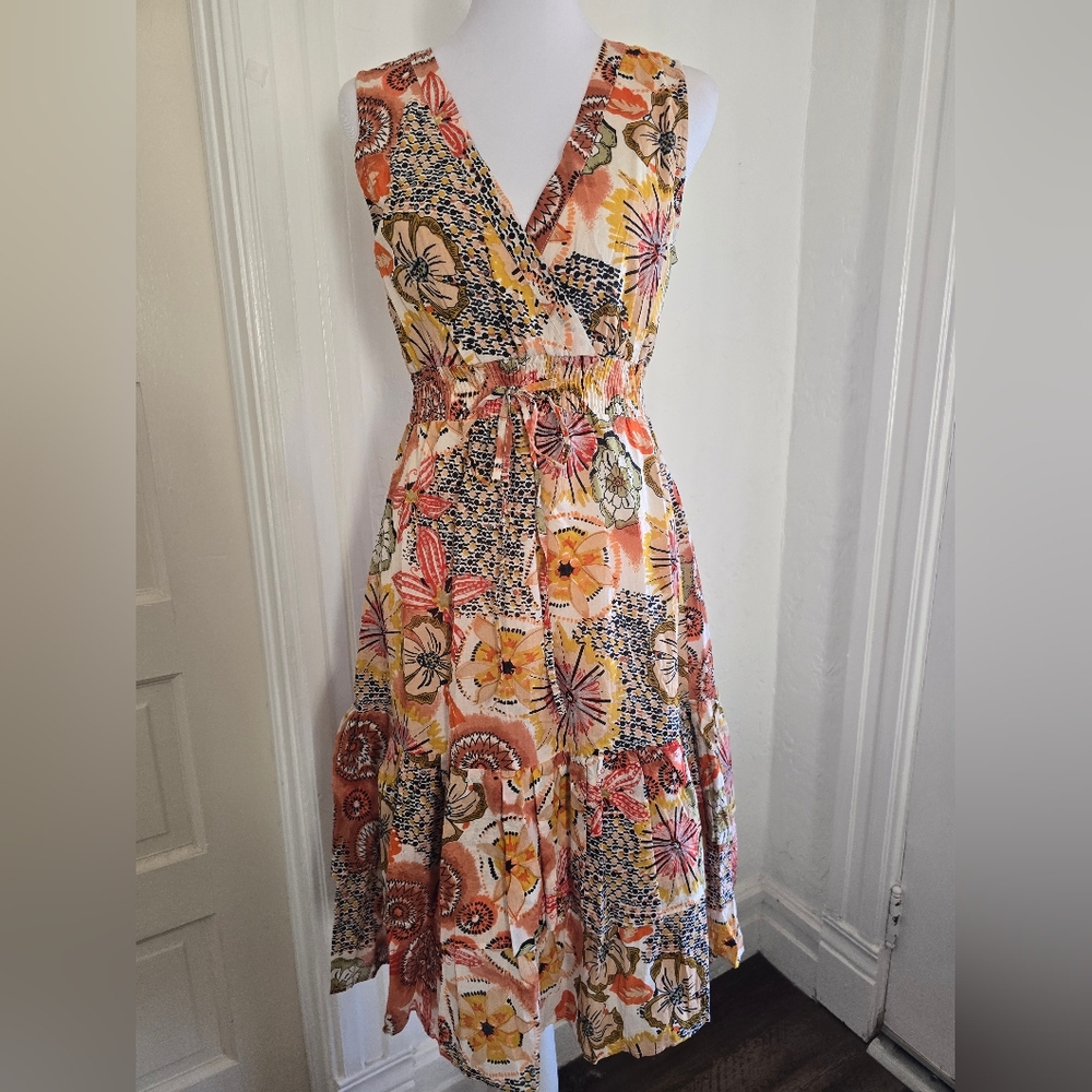 NEW Chaudry Floral Midi Dress in Multi-Color